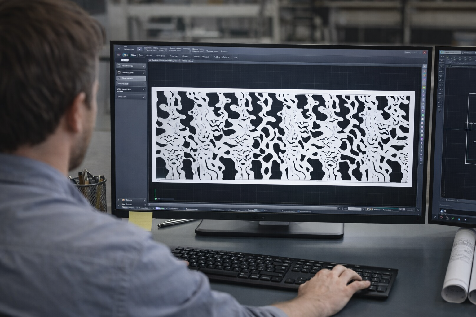 CAD engineering mockup — translating Steve Bickley's artwork into fabrication-ready drawings